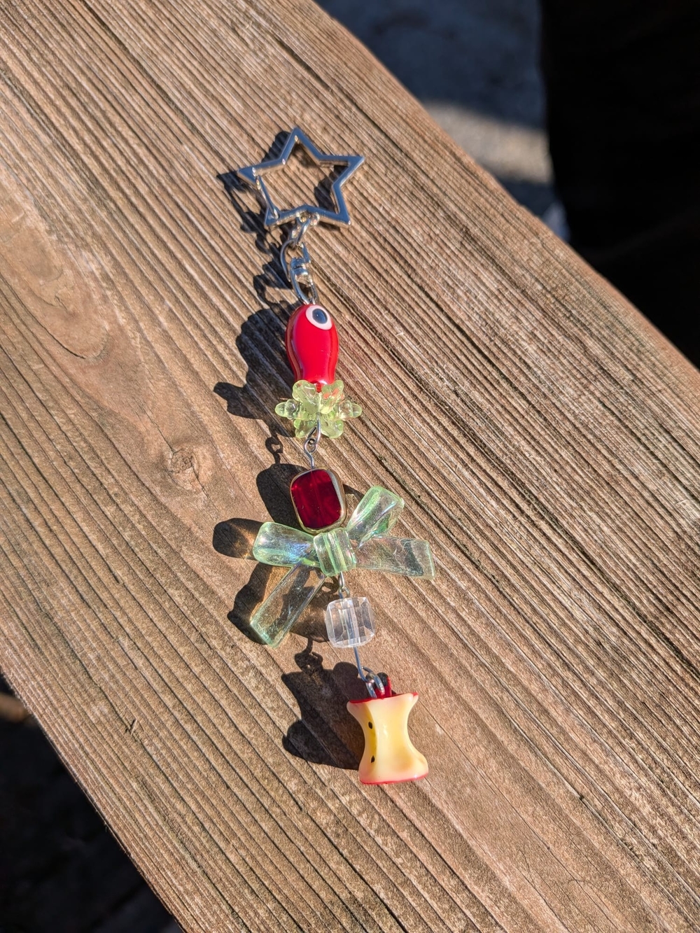 Handmade Charm Keychain with Star Clip